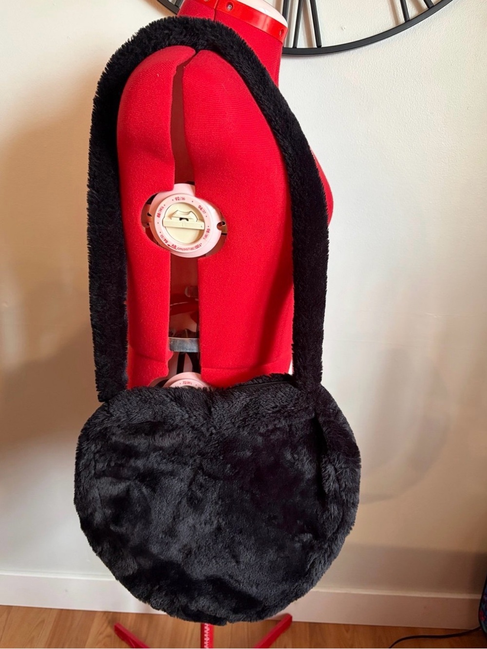 Hot Topic Fuzzy Heart Shaped Bag